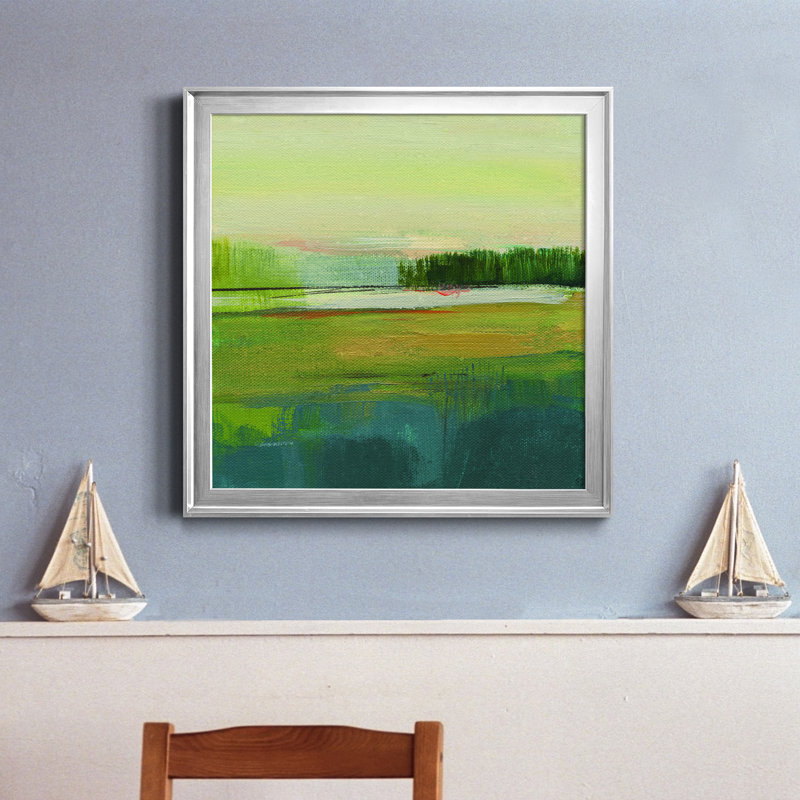 Way To Woodstock II - reproduction d'art sur toile encadrée, H 17,5 po x l 17,5 po x P 1,5 po, Argent argent