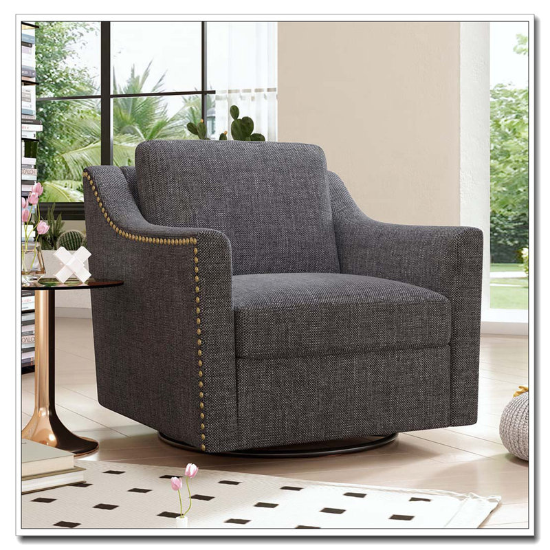 Fauteuil demi-tonneau pivotant à 360 degrés