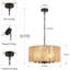 Lustre tambour 5 lumières Boho