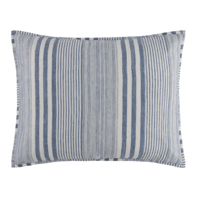 Carolina French Blue Stripe Quilted Sham