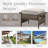 Tapash Premium Outdoor Rattan Sofa Set With 2 Swivel Glider Chairs, 2 Ottoman Footrests & 41" Gas Fire Pit Table  Comfortable Weatherproof Furniture For Patios, Decks, And Gardens.-106892392