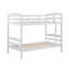 Lit simple superposé simple avec garde-corps et échelle, structure en bois blanc pour chambre d'enfant