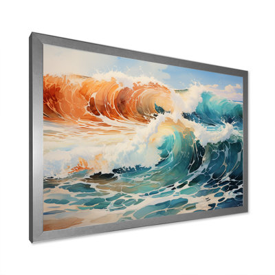 «Tropical Beach Waves Fusion IV» - Impressions sur toile nautiques et de plage