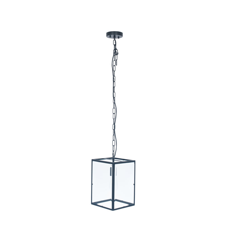 Ketterman 1 - Light Square/Rectangle Pendant, Black