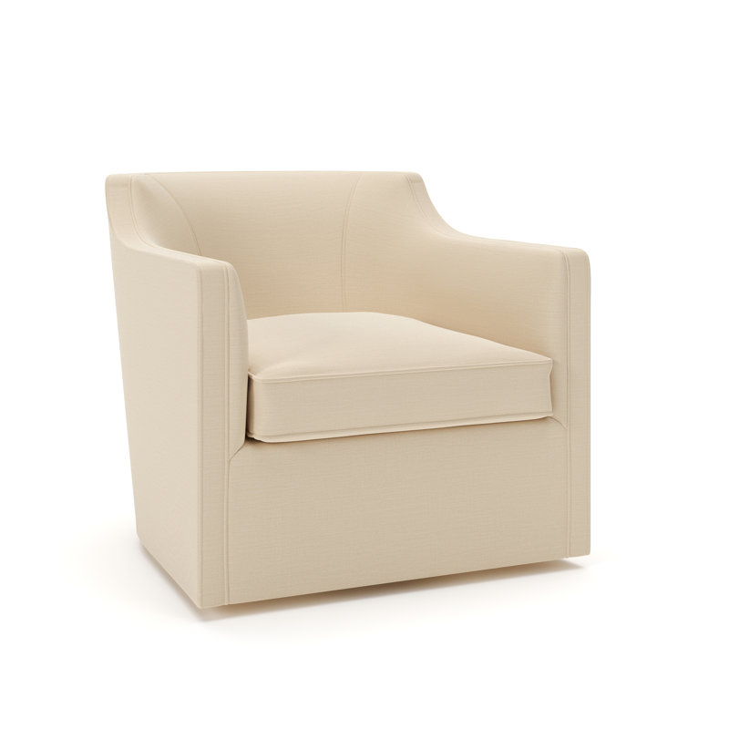 Fauteuil pivotant rembourré Marietta, Toile lin Sunbrella®