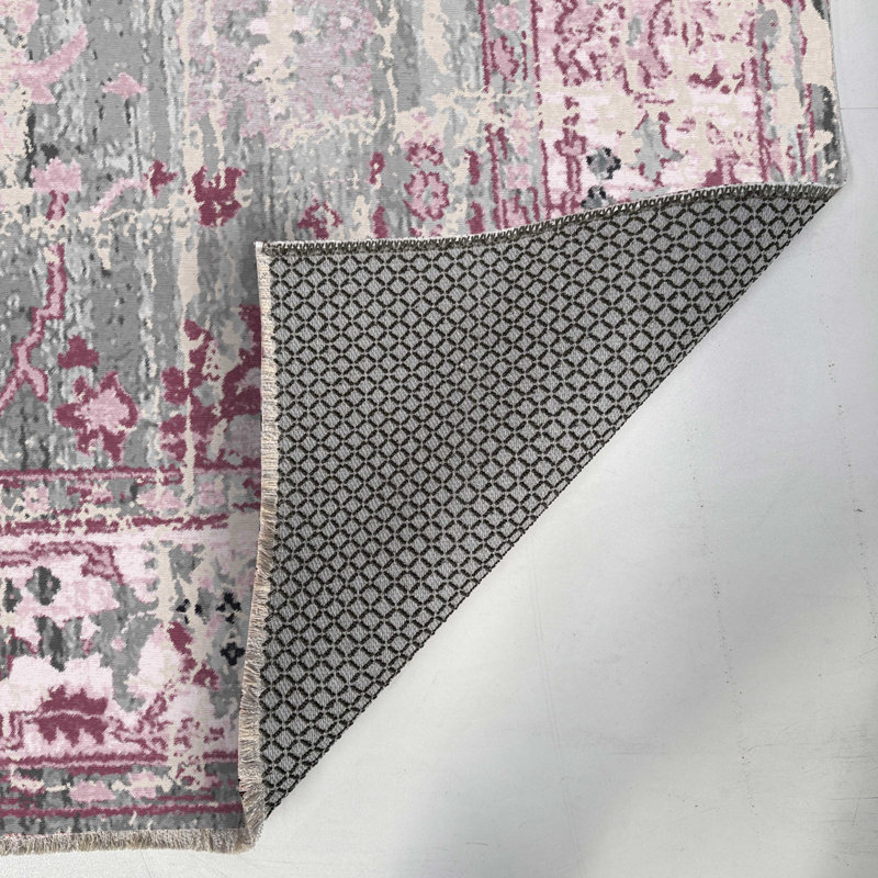 Couloir de cuisine gris gris et gris en chenille, Rectangle 2 pi 8 po x 13 pi 2 po