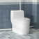 Dual-Flush Elongated Wall-Mount Toilet, Upflush Toilet System with Powerful 600W Macerator Pump, Macerating Toilet for Basement (Seat Included)