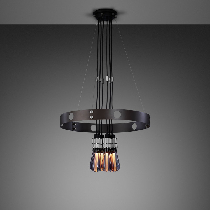 6 - Light Chandelier, Steel