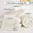 Andency Oversized Queen Comforter Set 7 Piece Ivory - Bed in a Bag Oversized Queen Boho Lightweight Fluffy Tufted Bedding Sets with Comforter, Sheets, Pillowcases & Shams-124621813-124621815