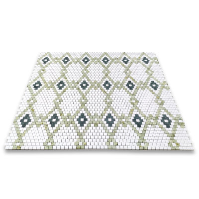 Thassos White Marble 10 in. x 10 in. Honed Marble Tile