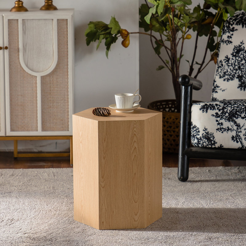 Table basse Hexagon MDF, Naturel
