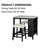 3-Piece Counter Dining Set (2 Upholstered Stools) – Built-In Storage Shelves & USB Ports, Space-Saving for Small Apartments/Kitchen Breakfast Nooks