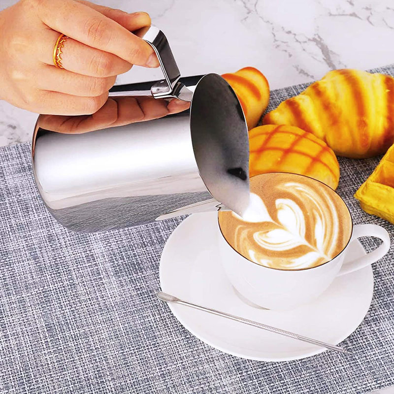 Belfry Kitchen Raisa Stainless Steel Pitcher Milk Frother