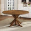 Table de salle à manger ronde en bois massif 59 pouces Evonia-378525896-401420854