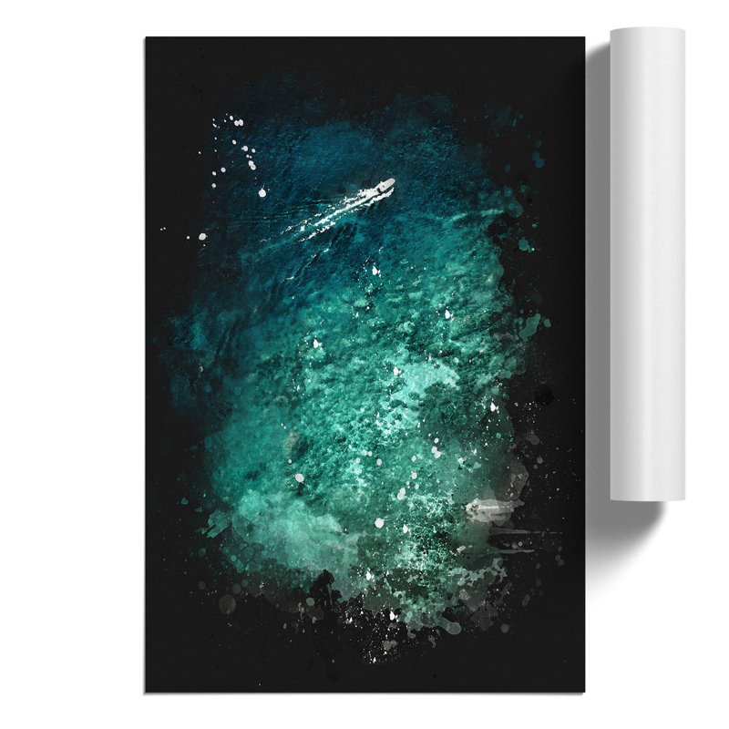 Boat Passing Capri In Italy - No Frame Print, 30cm H x 21cm W x 0.1cm D