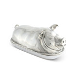 Garden Friends Pewter Butter Dish
