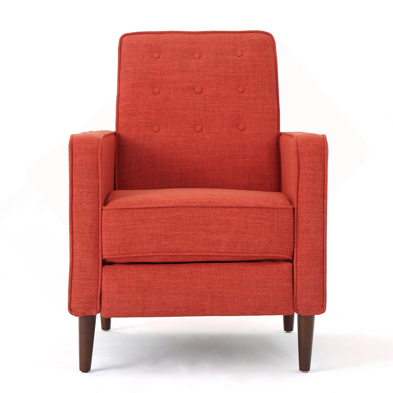 Recliner, Orange Fabric