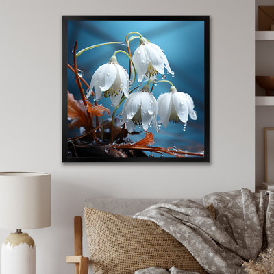 «Frost Snowdrop Flower Photo», reproduction d'art sur toile