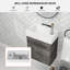 Petit meuble-lavabo simple 18 po avec plateau en résine Cydnei-956829764