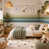 Bleu, olive, brun clair