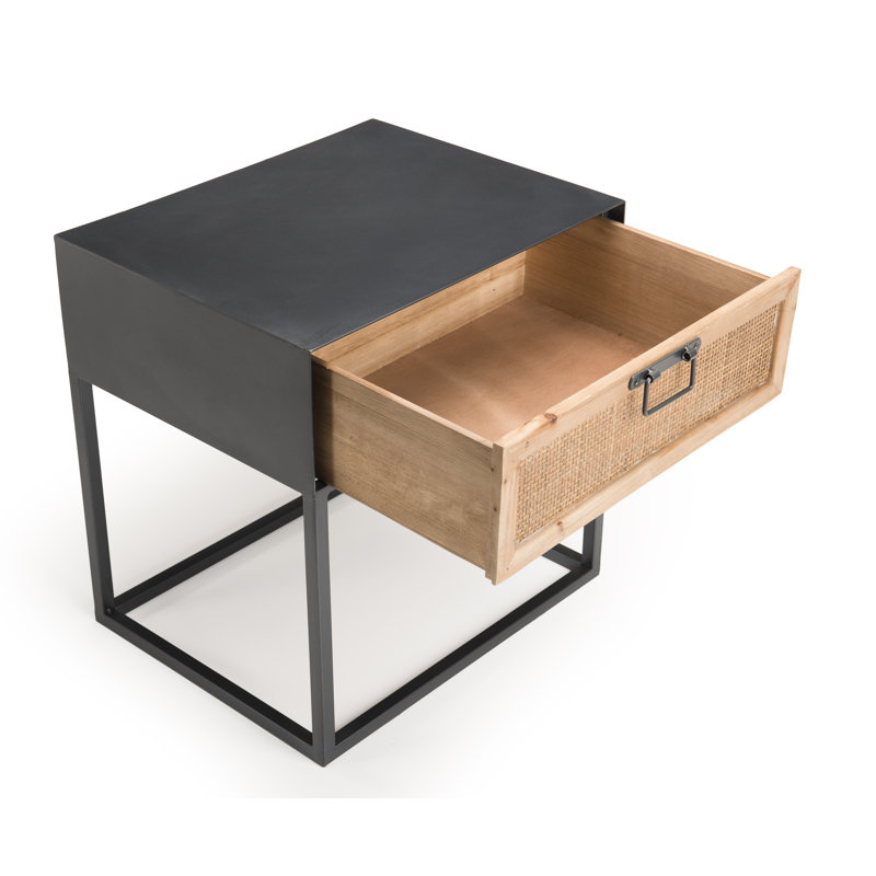 Ware 48cm W Metal Bedside Table