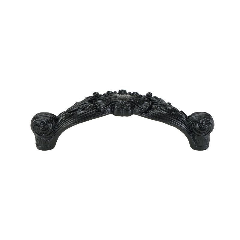 EDGAR BEREBI FEDERAL 3-1/2" CENTER TO CENTER PULL IN MUSEUM GOLD PLATE, Matte Black