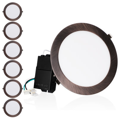 8.94'' Ultra Slim Remodel LED Canless Recessed Lighting Kit 2700K Soft White