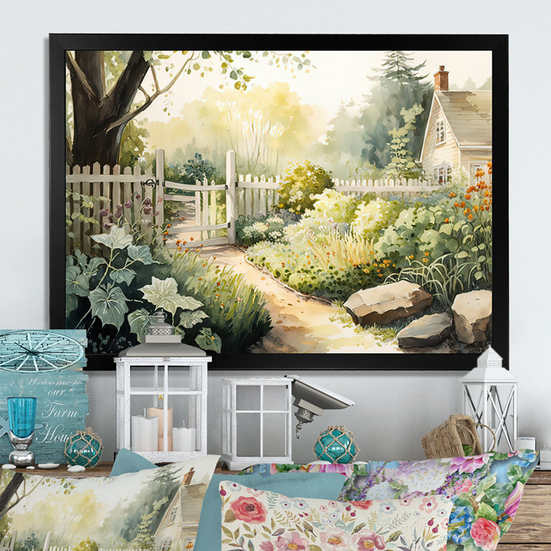 «Farm Fresh Garden III», reproduction sur toile, H 12 po x l 20 po x P 1 po, Cadre noir