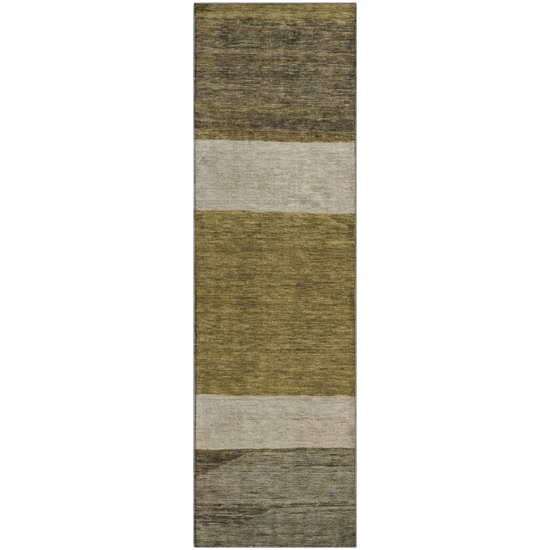 Premium Machine Washable Marasco AMF1624 Stripes Rug, Runner 2'3" x 7'6"