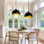Luminaire suspendu simple en métal noir 11,8 po Menchaca