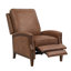 Fauteuil inclinable manuel en cuir véritable de 32,3 po de largeur avec main courante en bois massif Liauro (ensemble de 2)-759079125