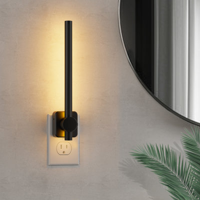 Black Warm White 3000K Long Cylinder High Lumen Night Light