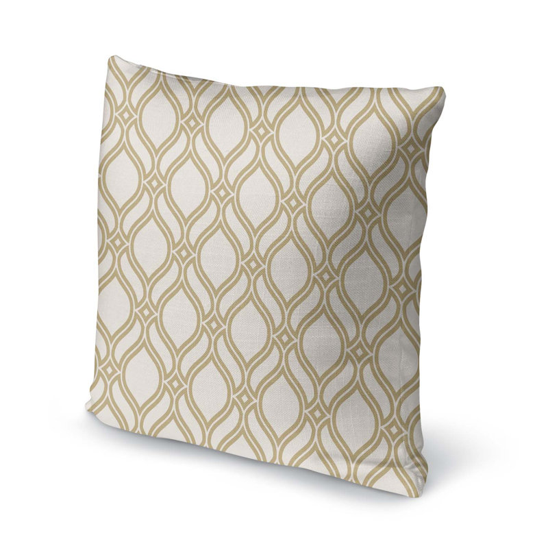 Housse et insert de coussin carré extérieur Gold Cage, 16 po x 1 po