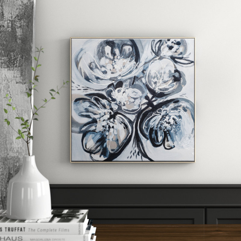 Amanda Morie - Painting on Canvas, Timber Floater Frame, 41cm H x 41cm W