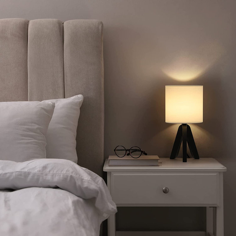 Lampe trépied Damhnait, Blanc, Noir