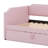 Twin Size Daybed With Pop Up Trundle, Velvet Upholstered Sofa Bed Daybed-123262010