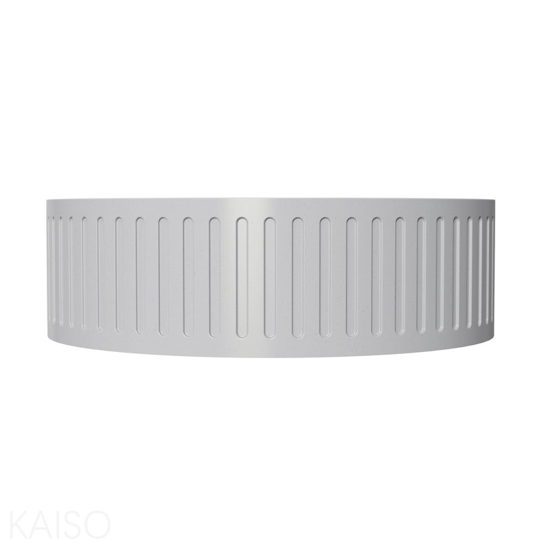 15'' Concrete Round Modern Gray Bathroom Sink