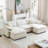 Oversized Modular Cushioned Sofa With Conversible Ottoman-106554203-115842505