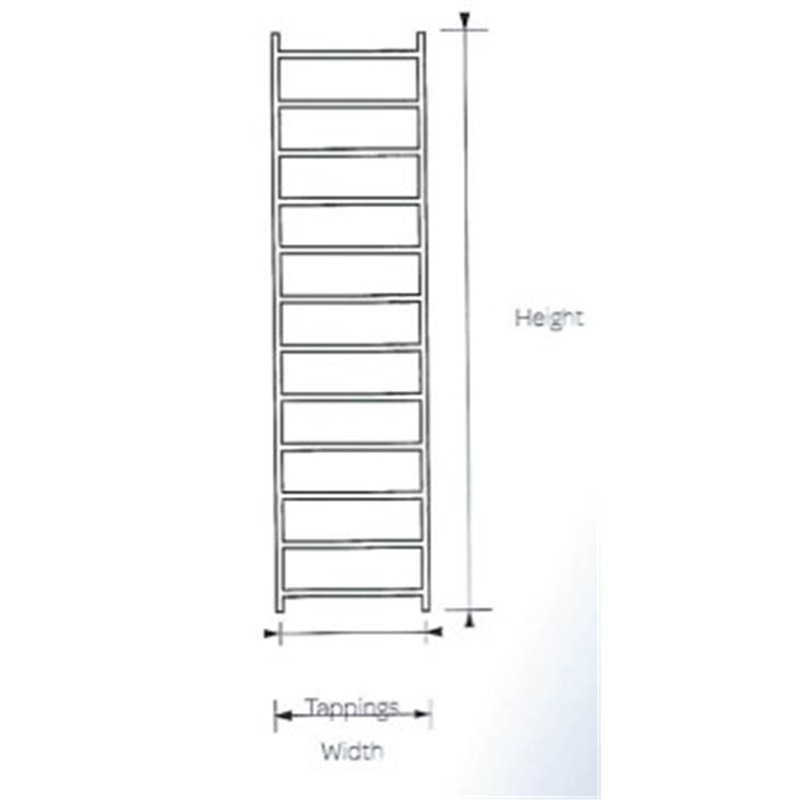 Clifton Heated Towel Rails, 120cm H x 50cm W x 8.8cm D