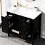 Meuble-lavabo 36 po en bois massif et noir
