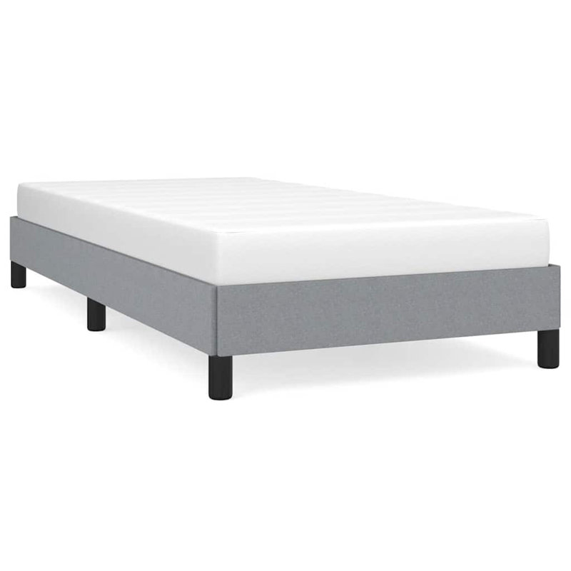 Cadre de lit, base de lit tapissier en tissu, sans matelas, Simple TG, Gris clair, 9.8"