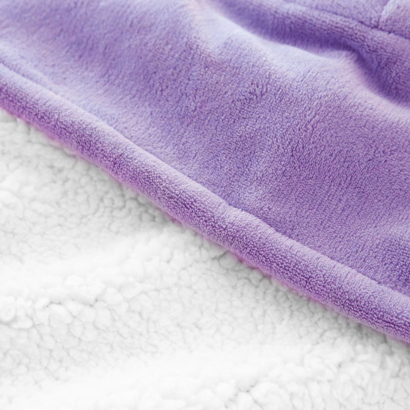 Quilted Throw Blanket, Purple