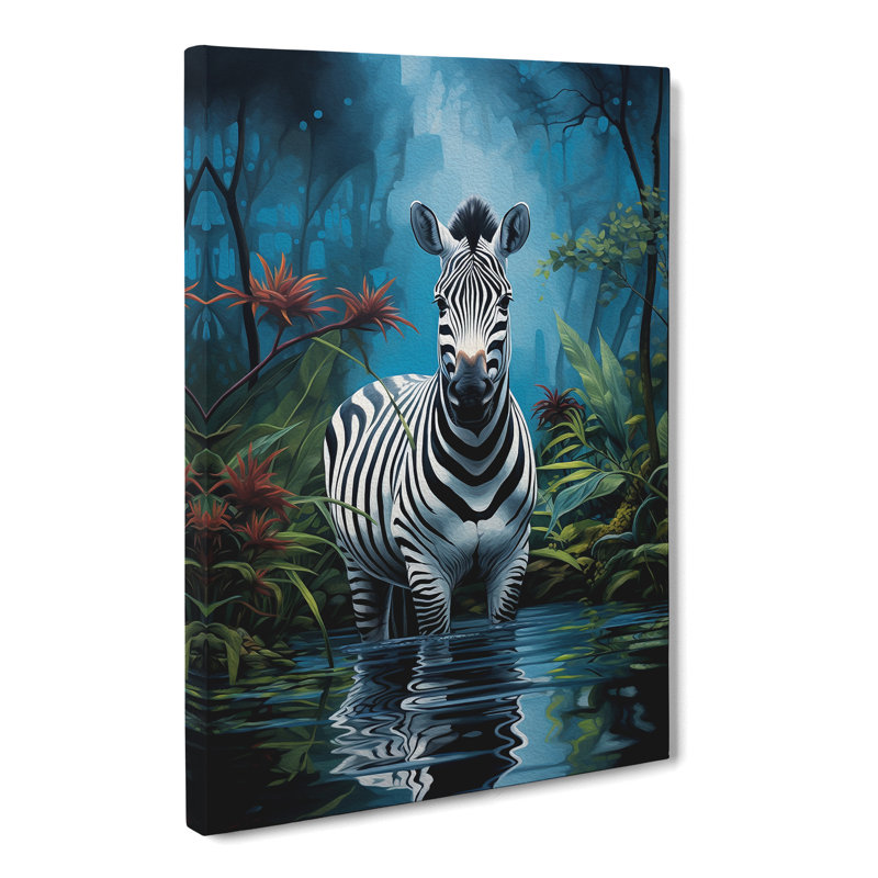 Zebra Informel - Print, 76cm H x 50cm W x 3cm D