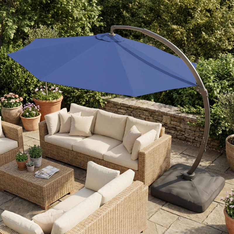 12ft patio offset umbrella sunbrella cantilever | 12 foot umbrella The curvy patio offset umbrella has a generous large canopy Crestlive Products 12 ft. x