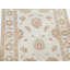 Tapis beige en laine noué à la main 2,8 pi x 3,6 pi avec motif floral sur tout le tapis