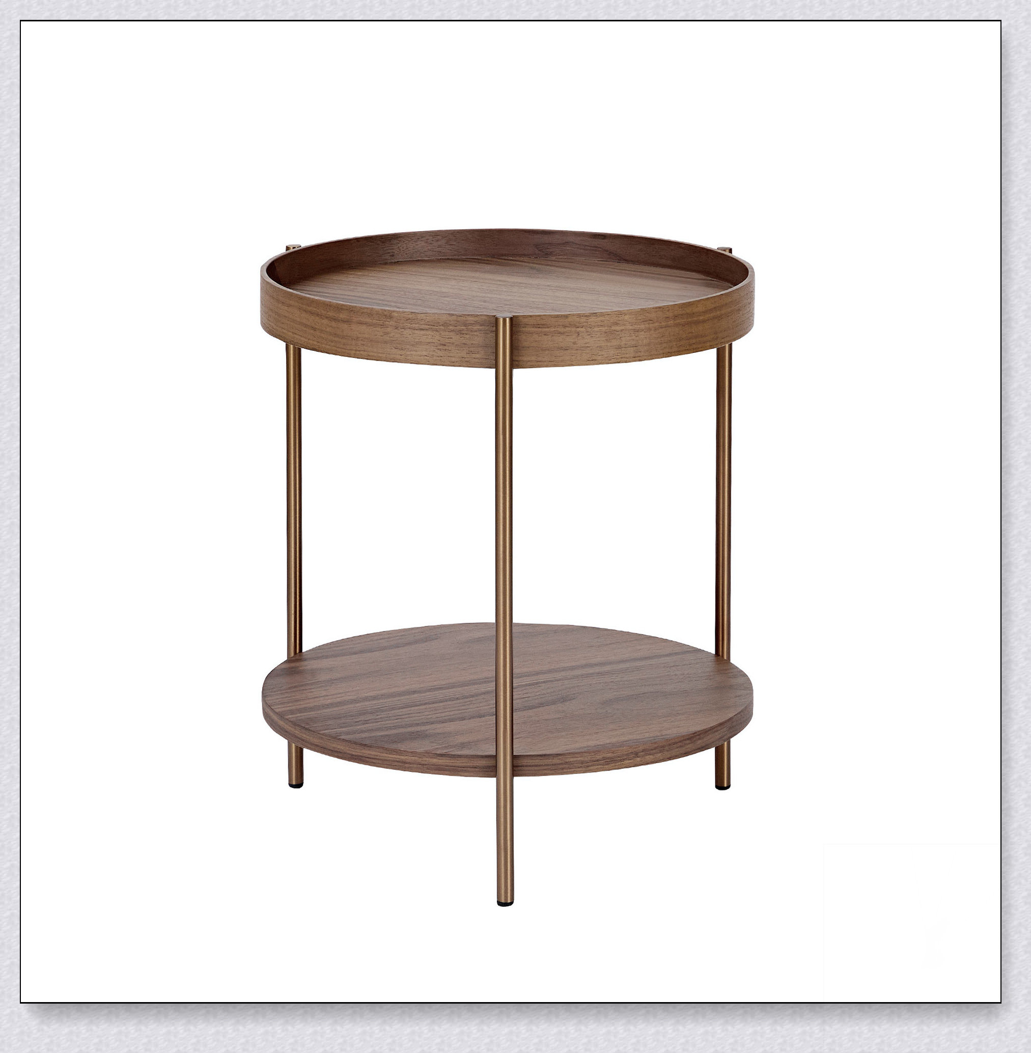 Mercer41 2-Piece Modern 2 tier Round Coffee Table Set for Living Room ...