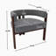 Fauteuil en tissu chenille avec dossier ouvert-796738145
