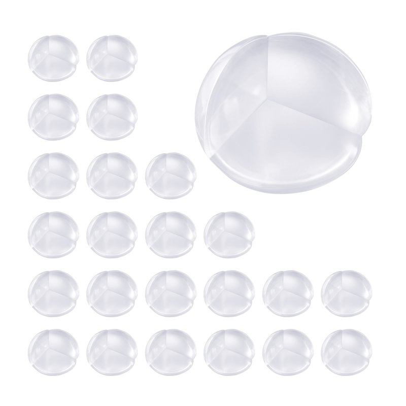 24-Pack Clear Baby Proofing Corner Guards - Transparent PVC Furniture Edge Protectors with Strong Adhesive for Child Safety