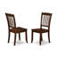 Ensemble repas 5 pièces pour 4 personnes comprenant une table de salle à manger rectangulaire et 4 chaises de cuisine, acajou