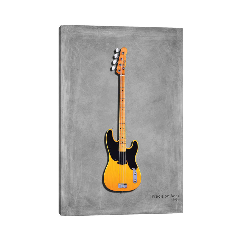 Fender Precision Bass '51 by Mark Rogan - Wrapped Canvas Print, 66.04 cm H x 45.72 cm W x 1.91 cm D